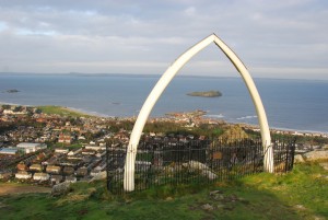 The whale jawbones at the top of The Law - now, sadly, replicas